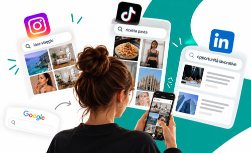 SEO Social Media: ragazza che guarda i social