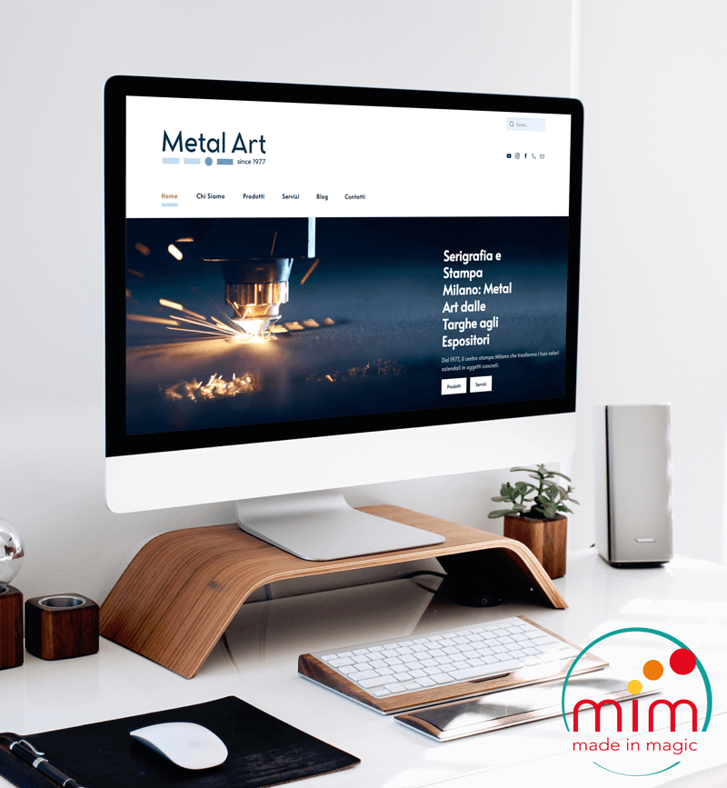 Realizzazione Sito Web Serigrafia e Stampa Milano Metal Art