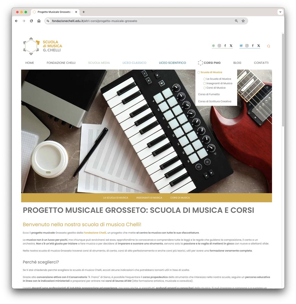 Creazione Siti Web Milano: Corsi PMG