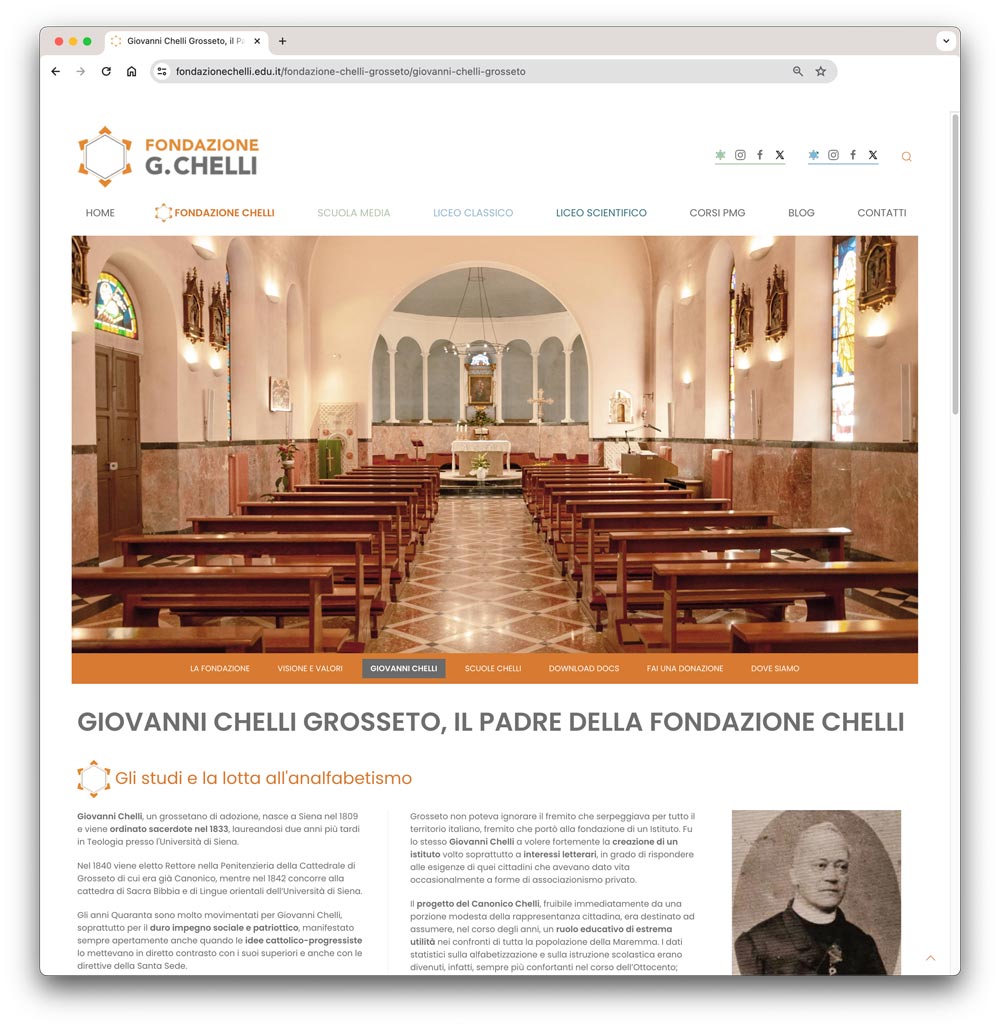 Creazione Siti Web Milano: Fondazione Chelli