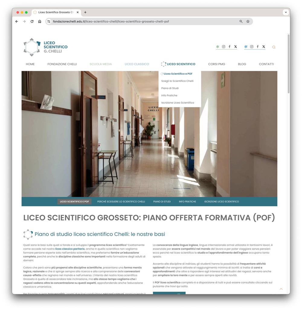Creazione Siti Web Milano: Liceo Scientifico