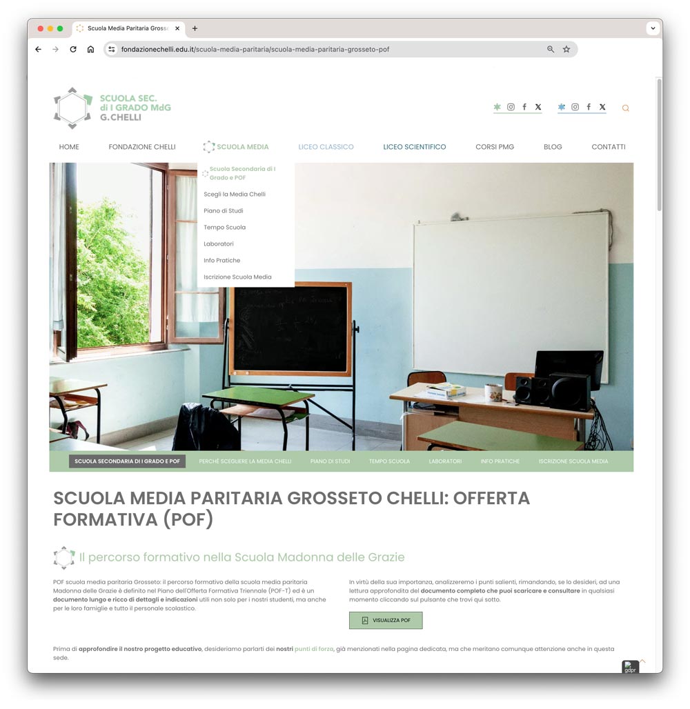 Creazione Siti Web Milano: Scuola Media Paritaria