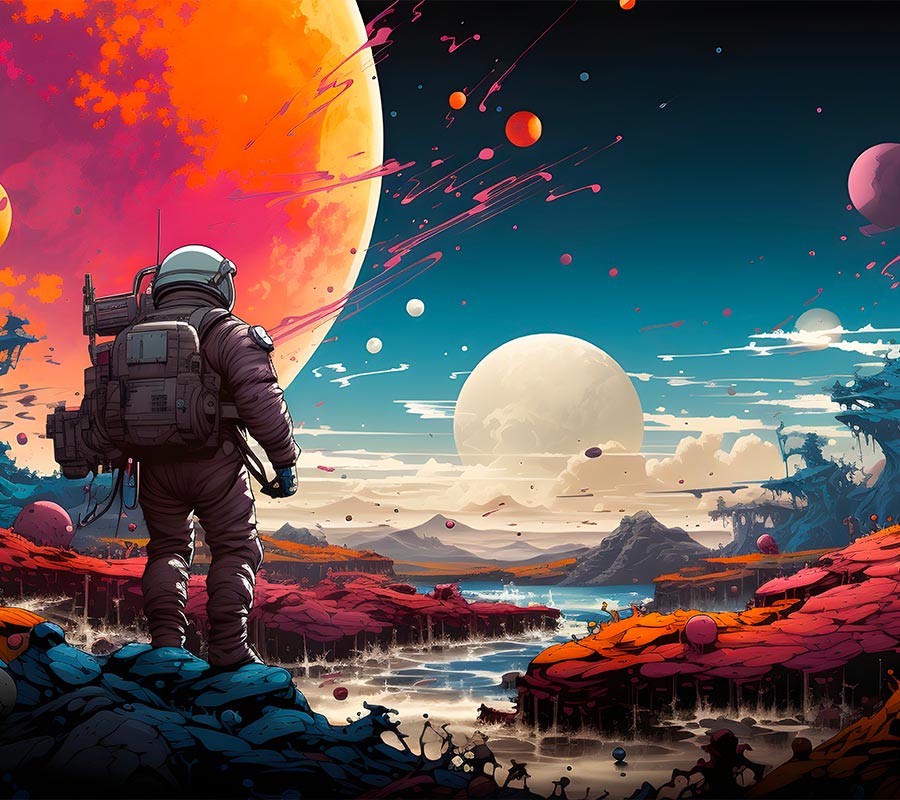 Guerrilla Marketing: campagna per uno spot pubblicitario di astronauta e lo spazio
