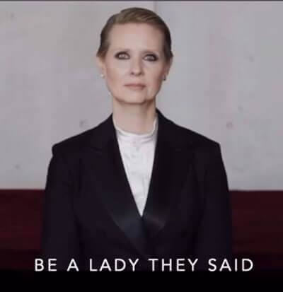 Video "Be a lady, they said", dalla rivista Girls. Girls. Girls con testimonial Cynthia Nixon