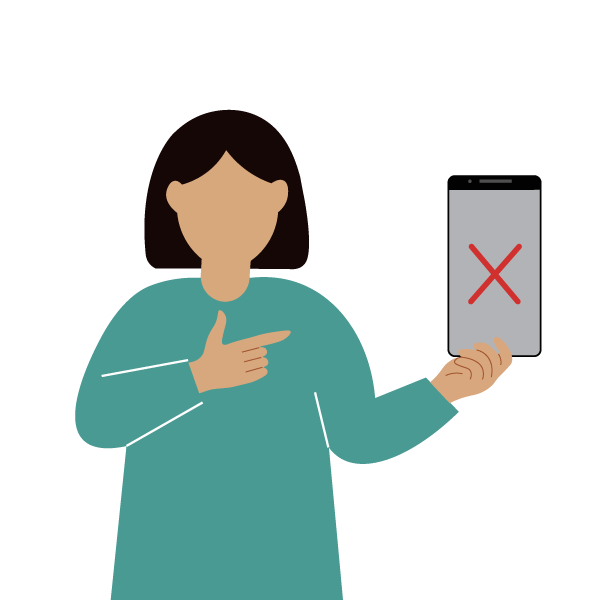 Guardare il cellulare il meno possibile