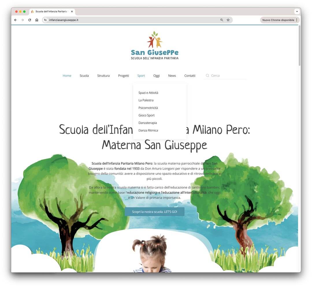 Realizzazione Siti Internet Milano: home del sito