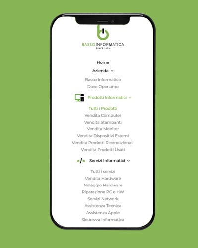 Realizzazione siti web Milano: ux ui sito di basso