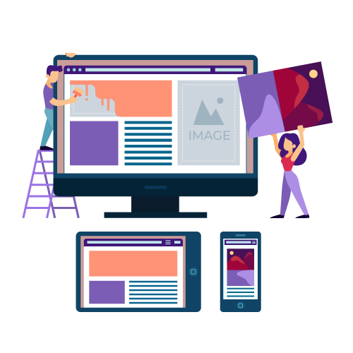Realizzazioni Siti Web Milano: Meglio un Sito Nuovo o un Restyling? Realizzazioni Siti Web Milano: illustrazioni di persone che fatto il restailing del sito web