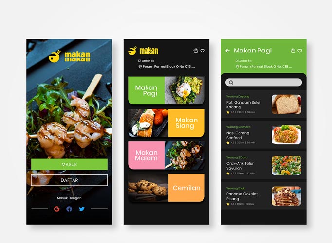 UX/UI design: experience app food