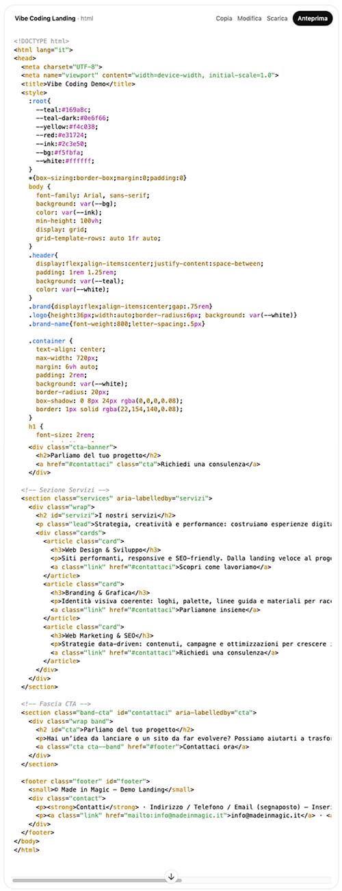 Vibe Coding Codice