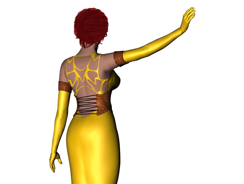 Zerlina, uno dei personaggi del Don GiovanniVista posteriore