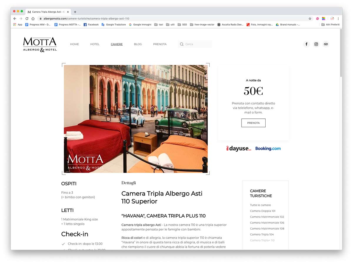 Realizzazione Sito Web Dell Albergo Motta Ad Asti 11