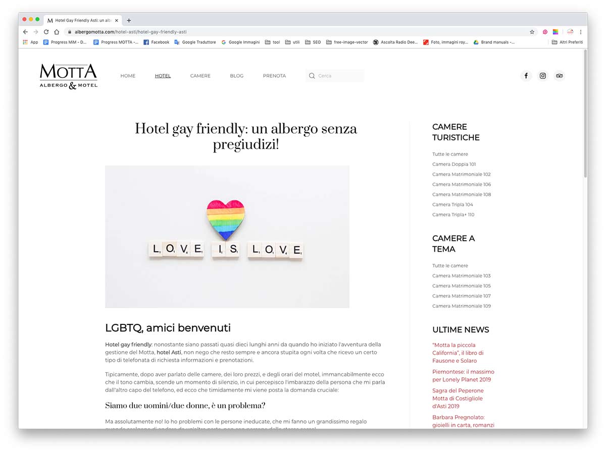 Realizzazione Sito Web Dell Albergo Motta Ad Asti 07