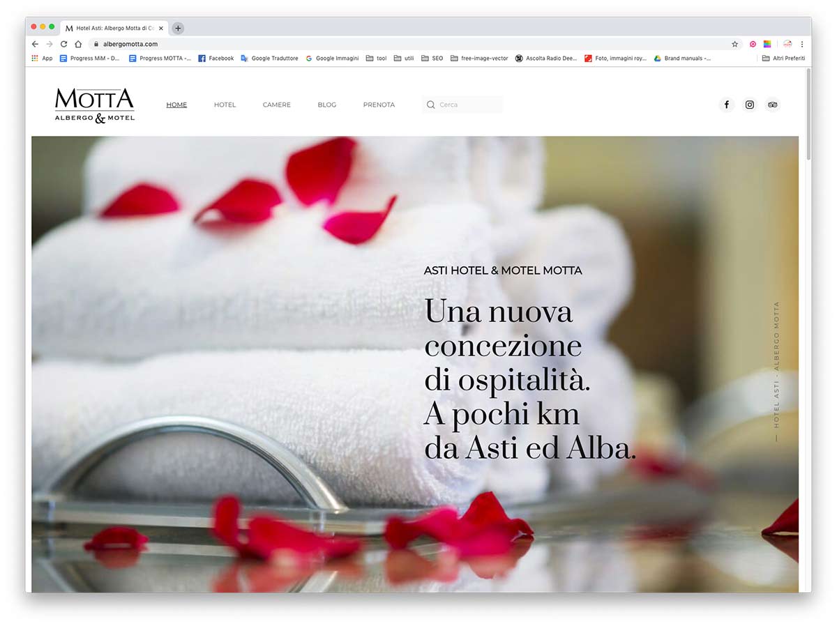 Realizzazione Sito Web Dell Albergo Motta Ad Asti 01