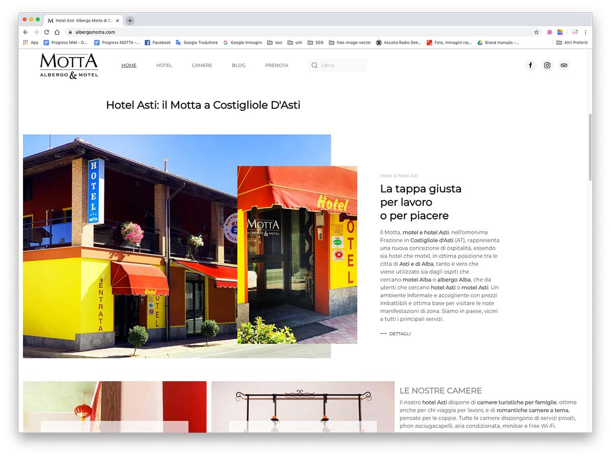 Realizzazione Sito Web Dell Albergo Motta Ad Asti 02