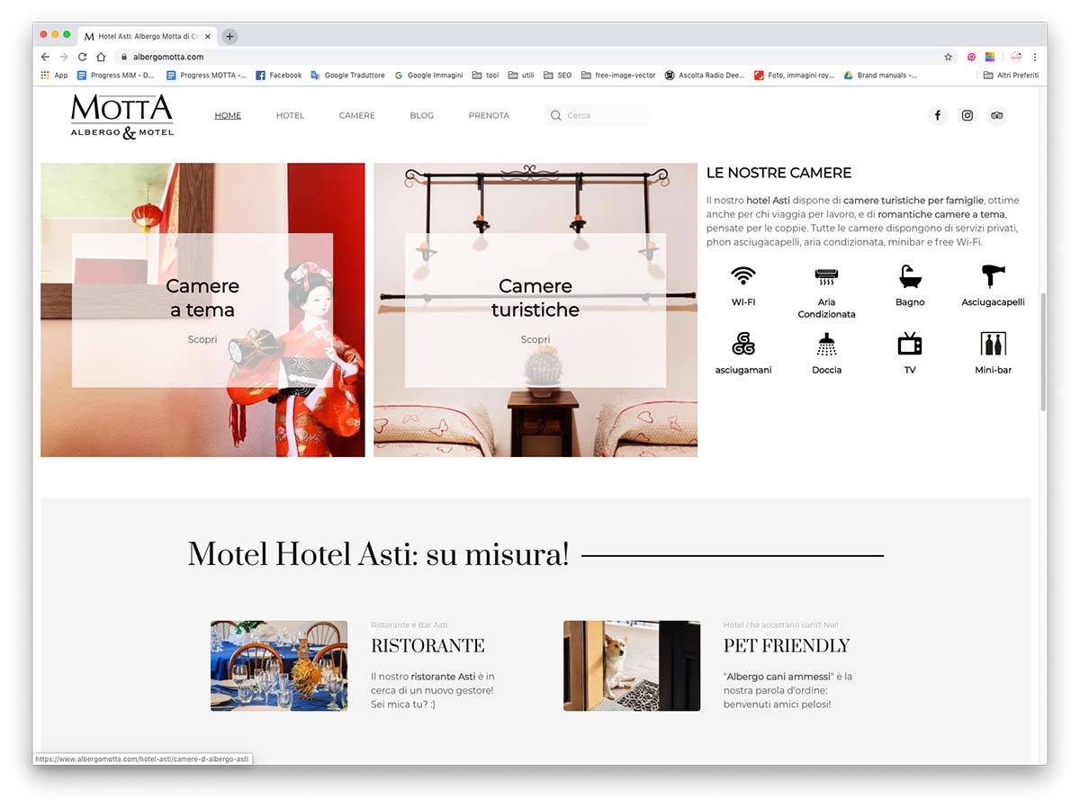Realizzazione Sito Web Dell Albergo Motta Ad Asti 03