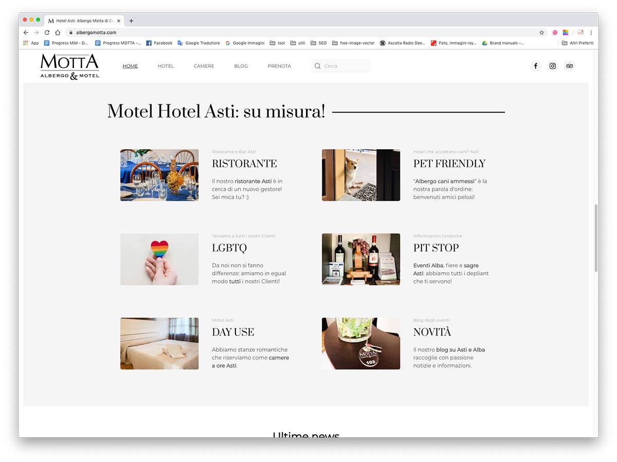Realizzazione Sito Web Dell Albergo Motta Ad Asti 04