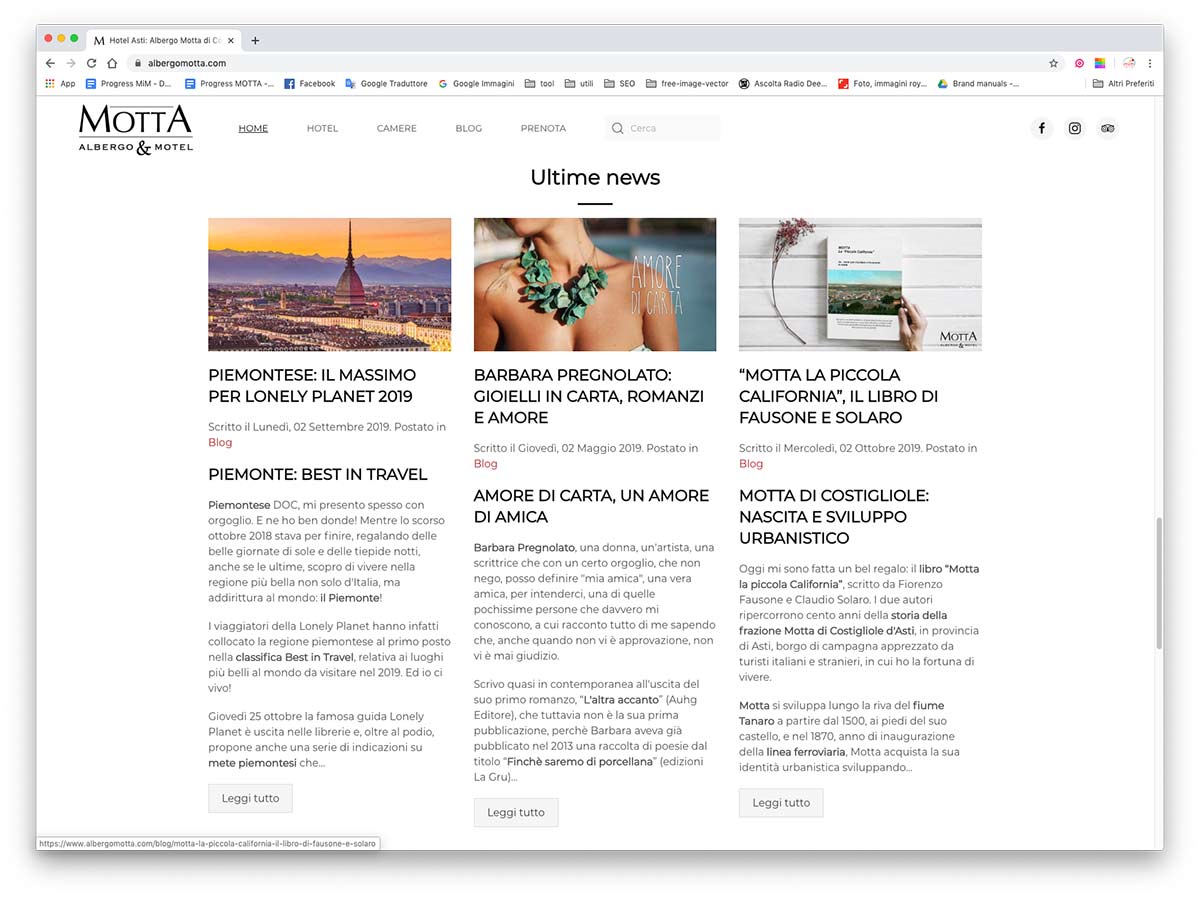Realizzazione Sito Web Dell Albergo Motta Ad Asti 05