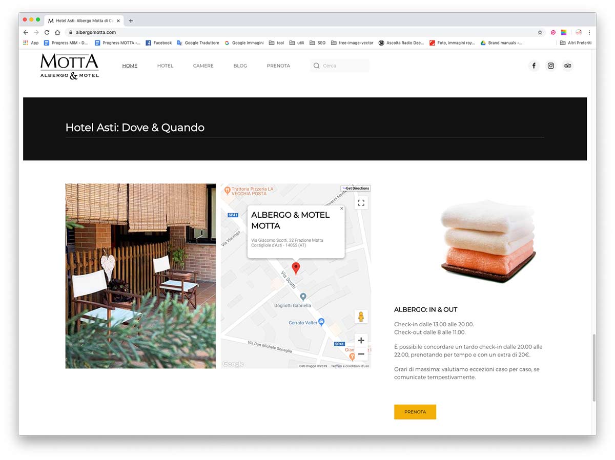 Realizzazione Sito Web Dell Albergo Motta Ad Asti 06