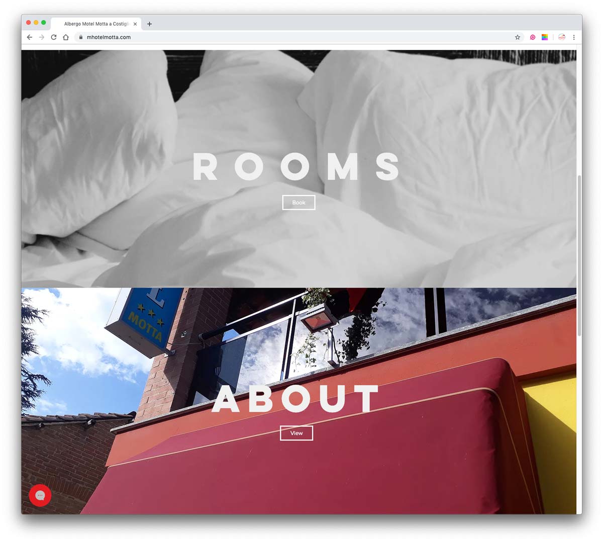 Realizzazione Sito Web Dell Albergo Motta Ad Asti  Vecchio Sito 02