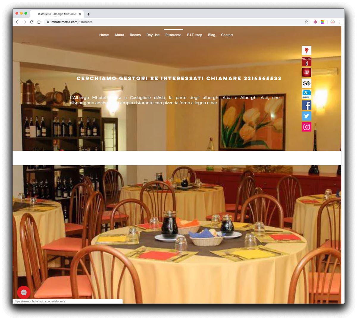 Realizzazione Sito Web Dell Albergo Motta Ad Asti  Vecchio Sito 05