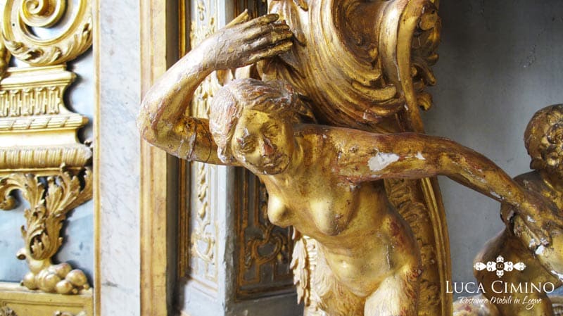 Luca Cimino Restauro Console Dorata Palazzo Tobia Pallavicino Genova