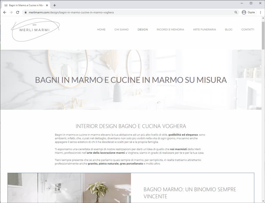 Creazione Sito Web Aziendale Per Merli Marmi Voghera 15