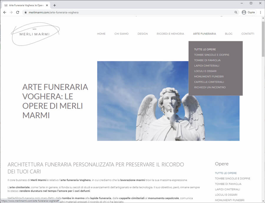 Creazione Sito Web Aziendale Per Merli Marmi Voghera 16