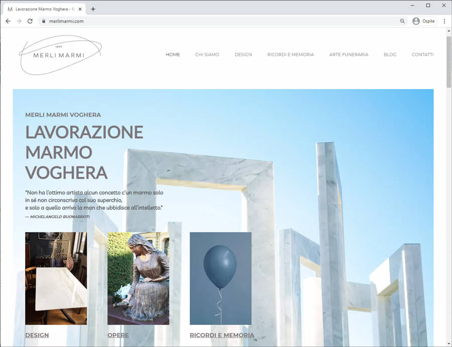 Creazione Sito Web Aziendale Per Merli Marmi Voghera 18