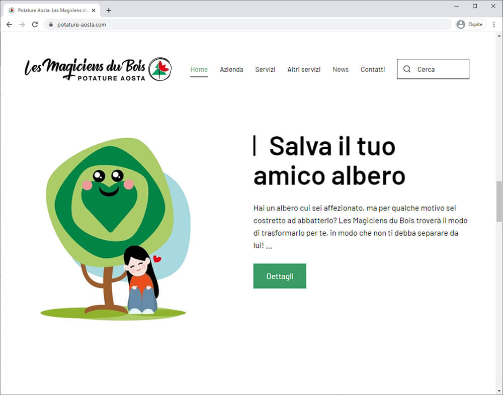 Realizzazione Sito Web Les Magiciens Du Bois Potature Aosta 04