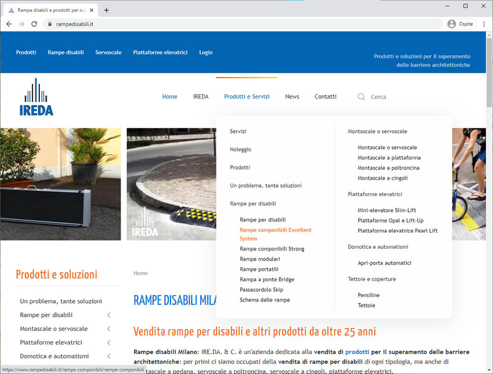 Realizzazione Sito Web Pero Ireda 01