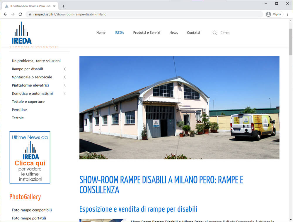 Realizzazione Sito Web Pero Ireda 02