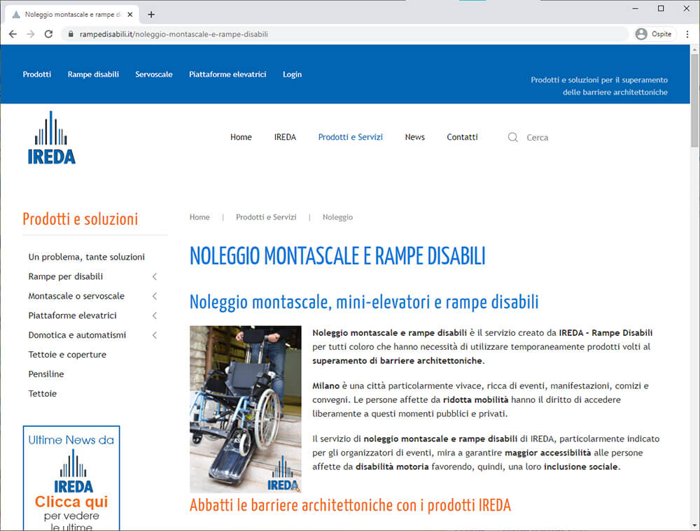 Realizzazione Sito Web Pero Ireda 04