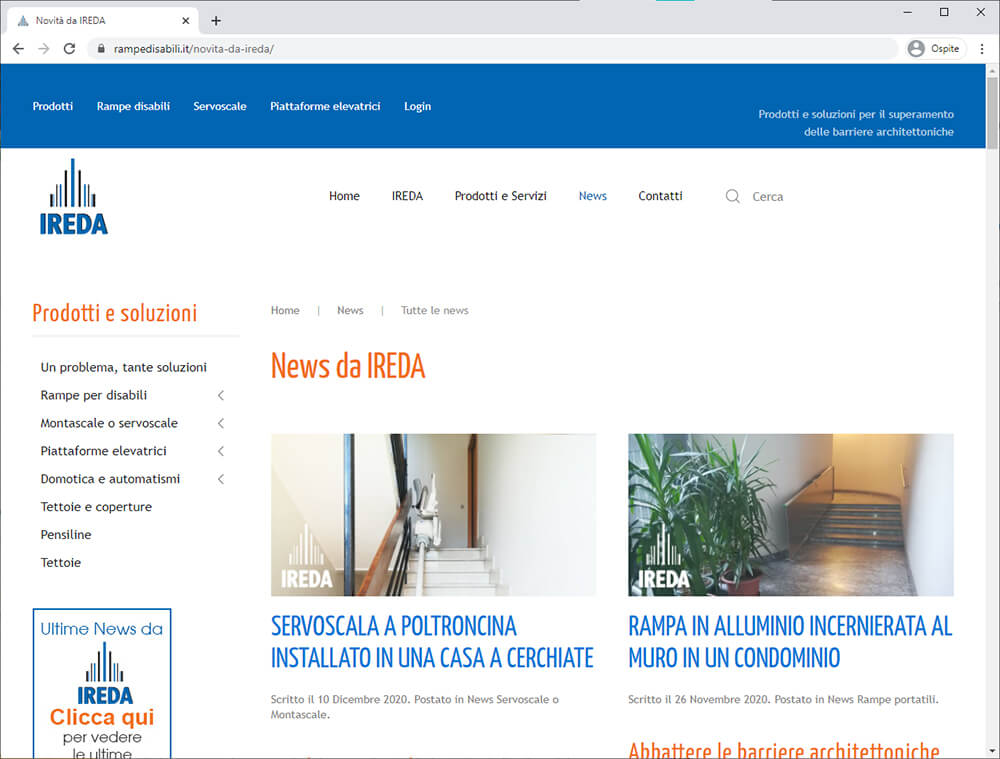 Realizzazione Sito Web Pero Ireda 05
