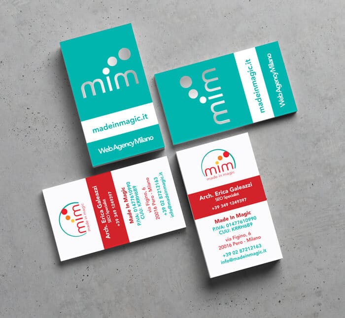 Creazione biglietti da visita Made in Magic Milano