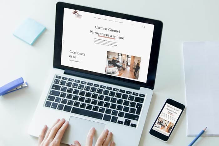 Realizzazione sito Internet parrucchiera a Milano - Carmen Gurnari Realizzazione sito Internet parrucchiera a Milano - Carmen Gurnari