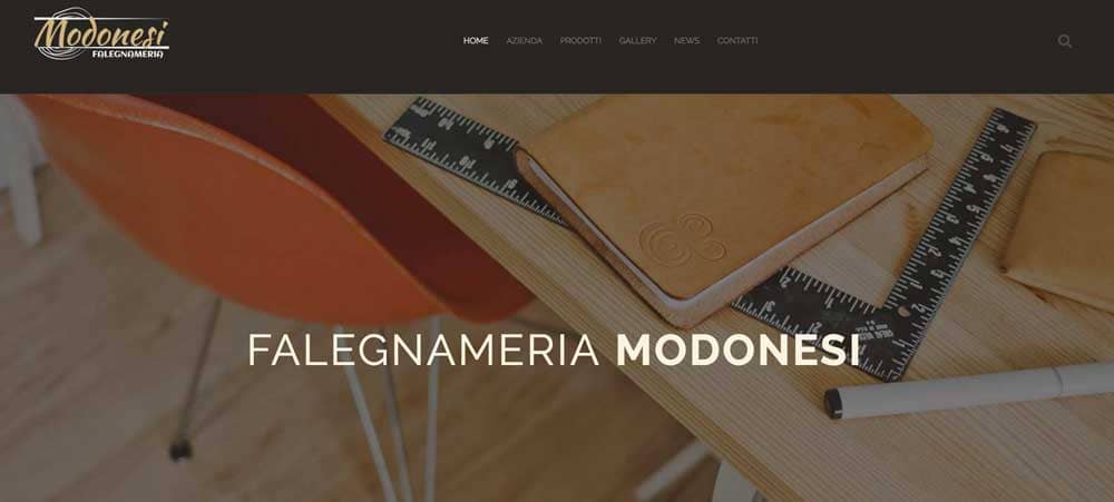 Creazione sito web per modonesi falegnameria a pero, milano Falegnameria a milano