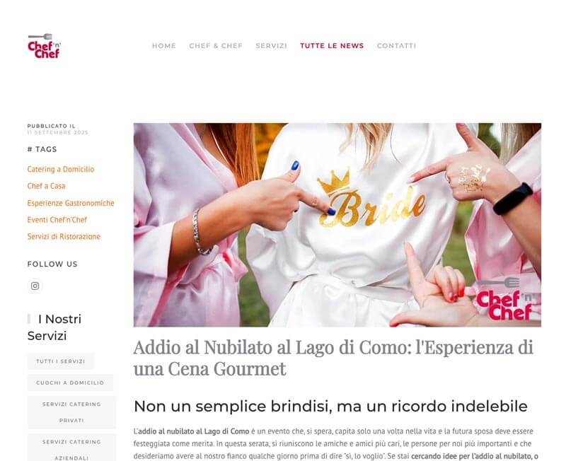 Articolo Di Blog è entrato nelle risposte AI: Articolo Addio Al Nubilato Chef'n'Chef