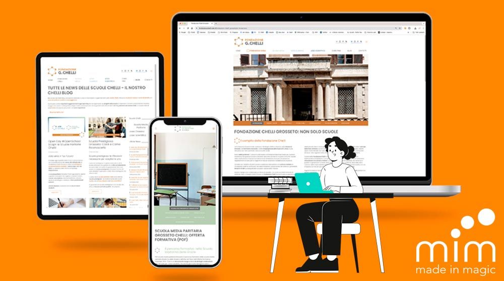 Creazione Siti Web Milano: sito web della fondazione Chelli su diversi devices