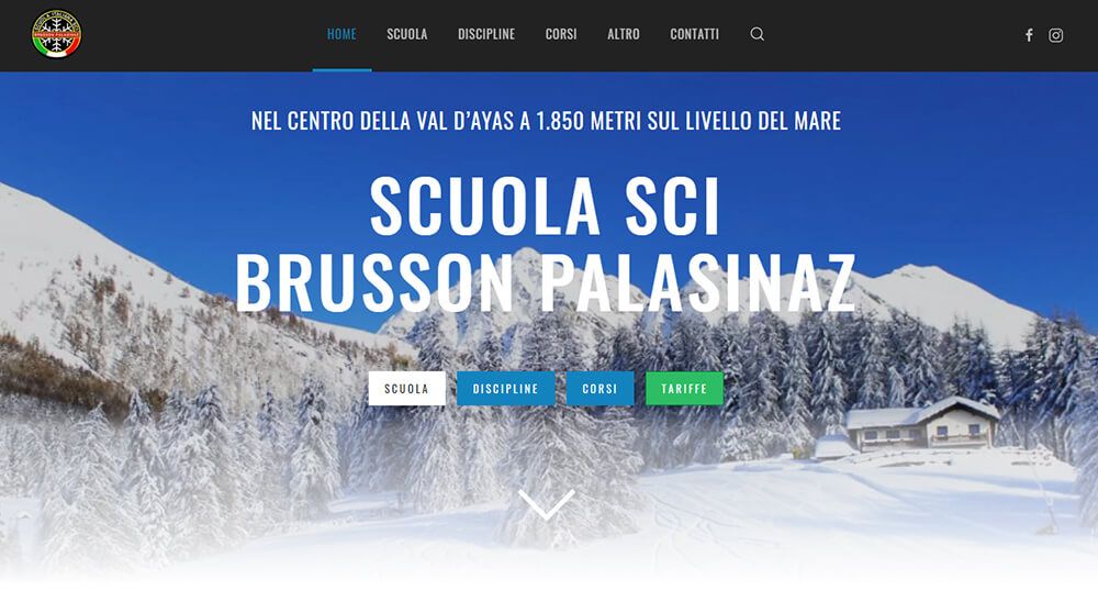 Creazione Sito Web per la Scuola Sci Brusson Palasinaz