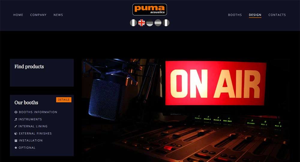 Puma Acoustics, Soundproof Booths (sito inglese)