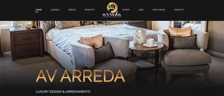 Realizzazione sito internet AV Arreda - Arredamenti di lusso a Milano