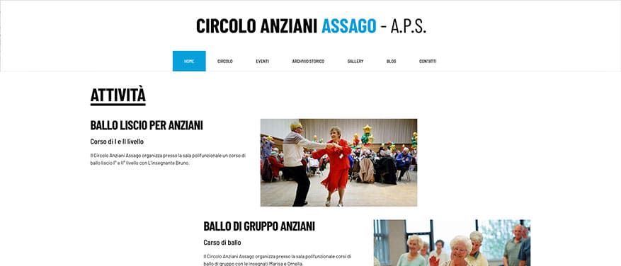 Creazione sito Internet per il Circolo Anziani Assago Milano