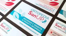 Bigliettini da visita per il negozio di ortopedia a Milano San UP