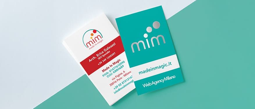 Creazione biglietti da visita Made in Magic Milano