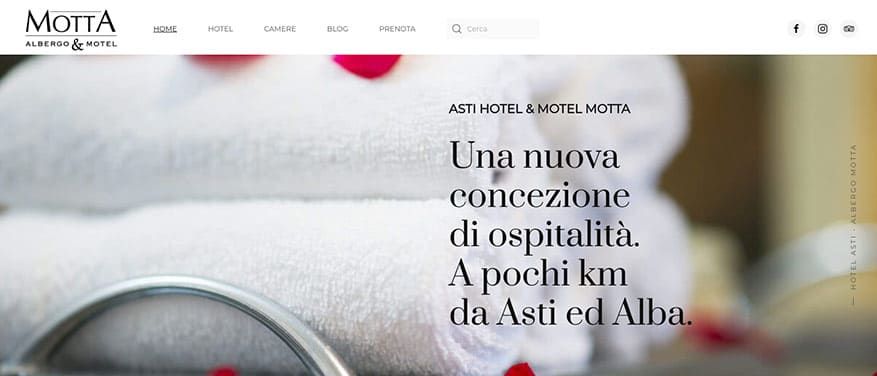 Realizzazione siti hotel: la sfida dell'albergo Motta