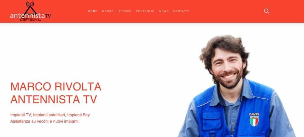 Realizzazione sito web Marco Rivolta - Antennista TV a Milano